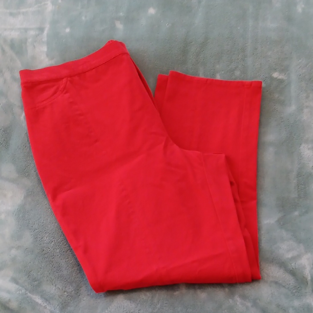 Isaac Mizrahi Red Ankle Pants - Picture 8 of 10
